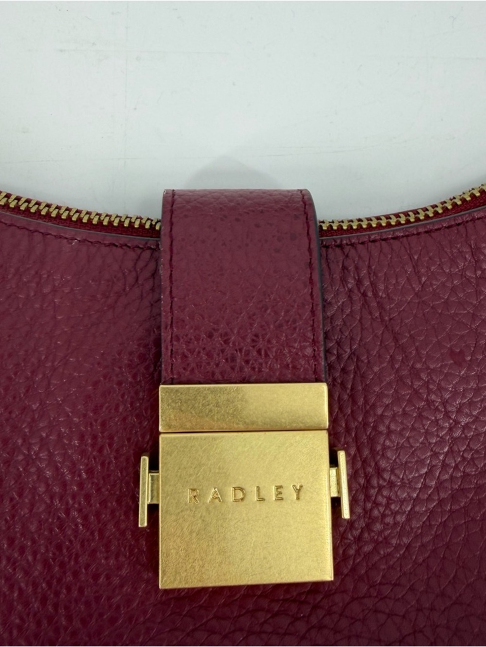 Radley London Sloane Street Medium Leather Shoulder Purse Cranberry Red - Picture 3 of 14